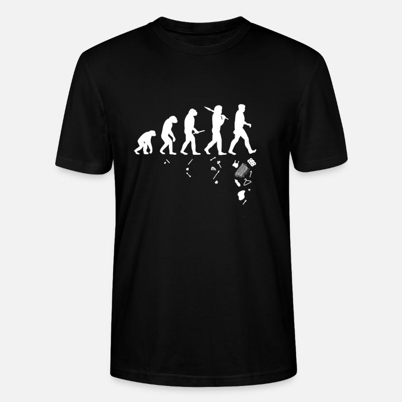 Humain et évolution - T-shirt bio CRAFTER Stanley Stella Unisexe - noir