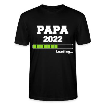 Futur papa 2022 Futur père - T-shirt bio CRAFTER Stanley Stella Unisexe - noir - Devant - Alina (178cm) & Michal (187cm)