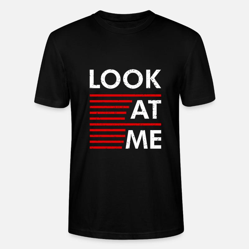 Statement Look At Me - Stanley/Stella Unisex Bio-T-Shirt CRAFTER - Schwarz