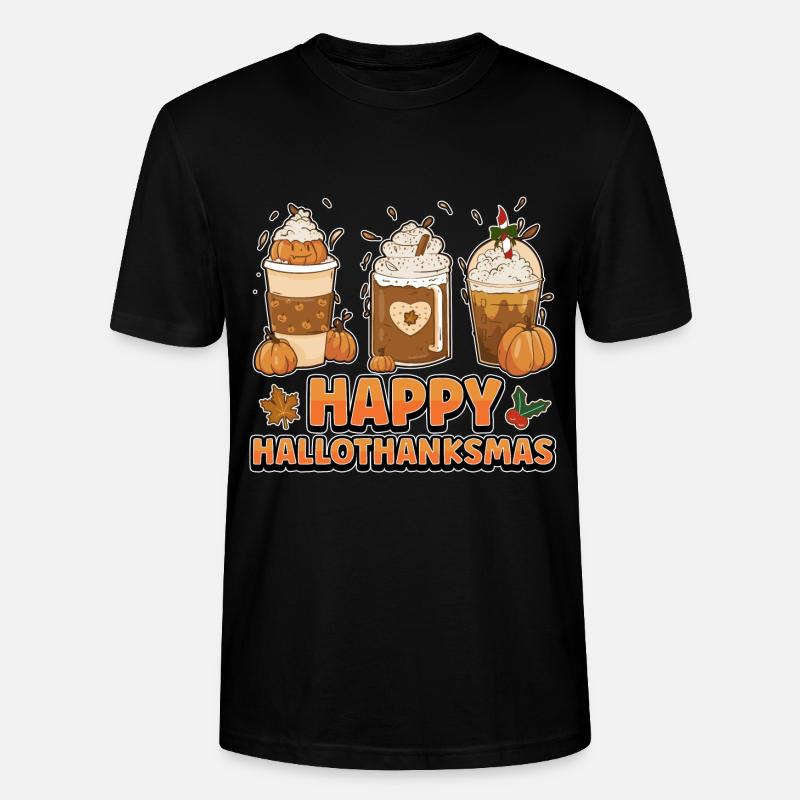 Hallothanksmas Café Halloween Noël - T-shirt bio CRAFTER Stanley Stella Unisexe - noir