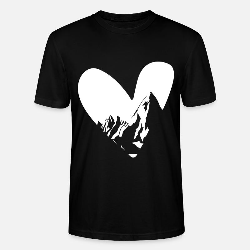 Herz - Berg - (21) - Stanley/Stella Unisex Bio-T-Shirt CRAFTER - Schwarz