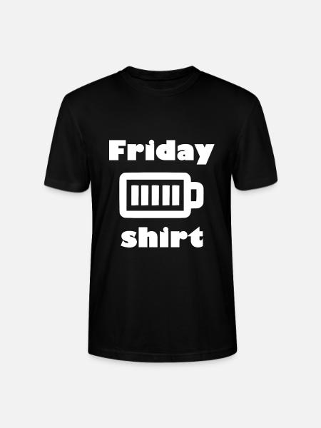 The funny Friday shirt - Stanley/Stella CRAFTER Unisex Organic T-Shirt - black