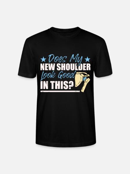 Funny Shoulder Recovery - Stanley/Stella CRAFTER Unisex Organic T-Shirt - black