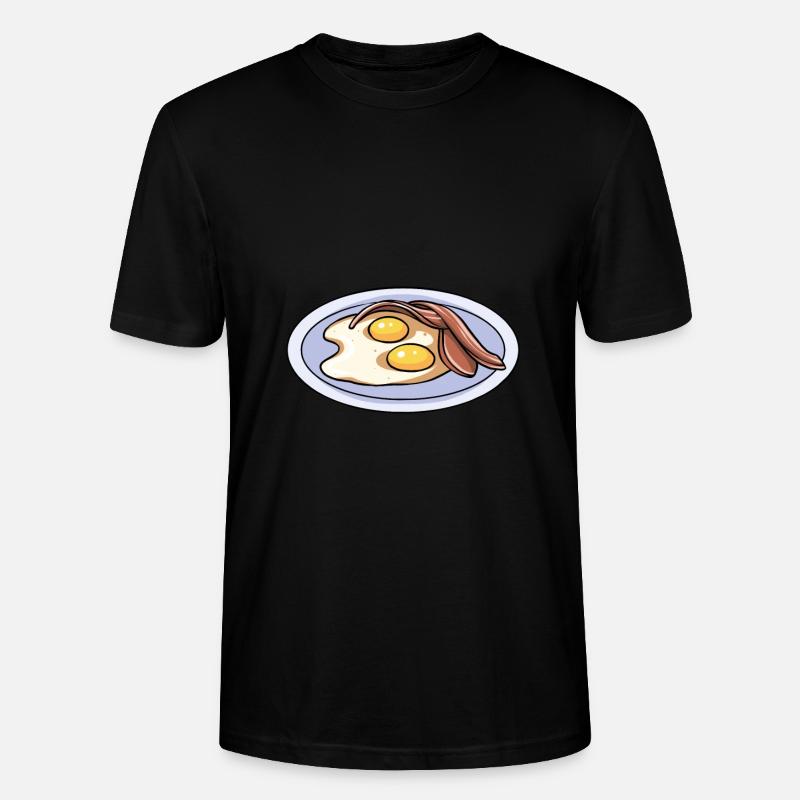Eier Bacon Frühstück - Stanley/Stella Unisex Bio-T-Shirt CRAFTER - Schwarz