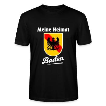 Die Heimat Baden - Stanley/Stella Unisex Bio-T-Shirt CRAFTER - Schwarz - Vorne - Alina (178cm) & Michal (187cm)
