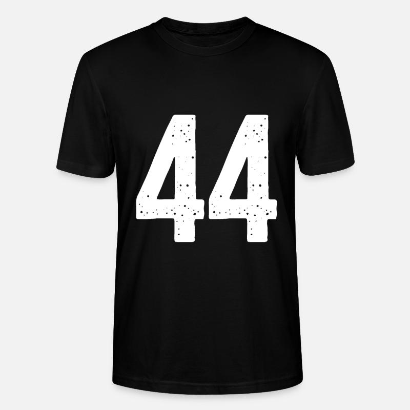 44 Numéros Blanc - T-shirt bio CRAFTER Stanley Stella Unisexe - noir