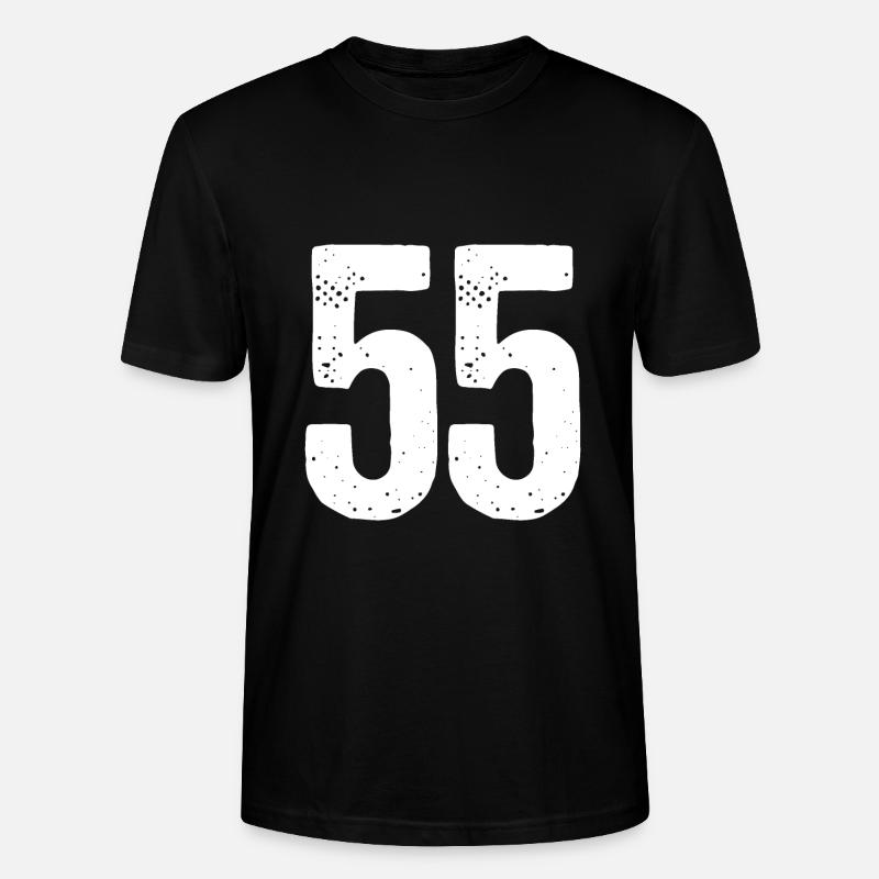 55 numéros blancs - T-shirt bio CRAFTER Stanley Stella Unisexe - noir