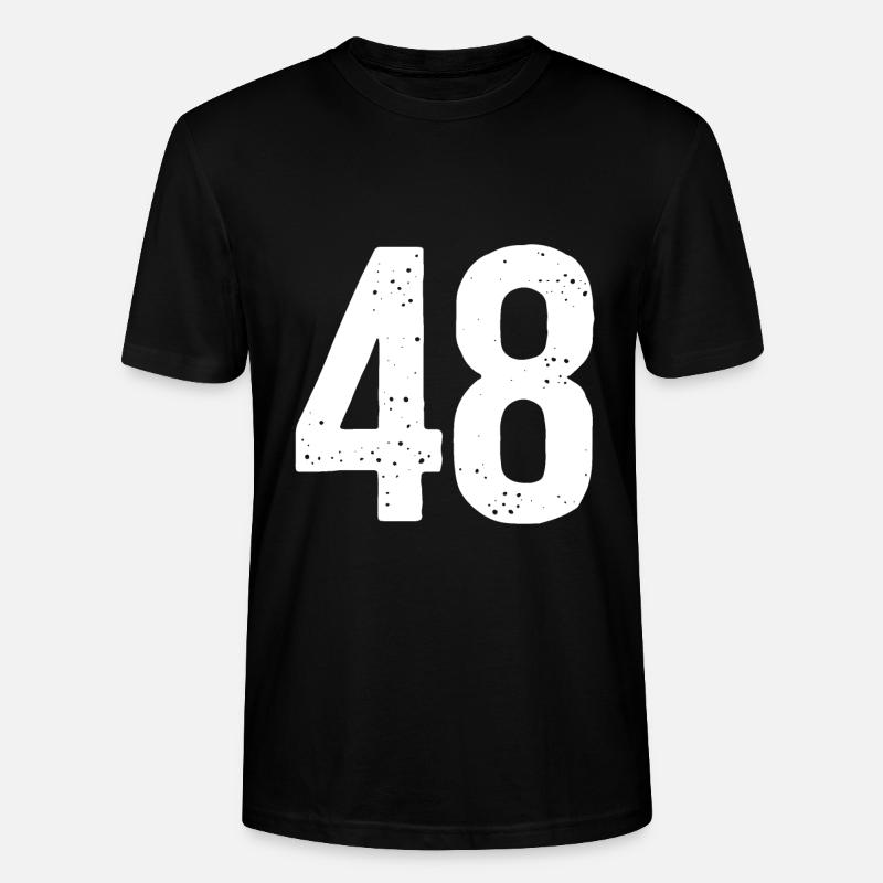 48 Numéros Blanc - T-shirt bio CRAFTER Stanley Stella Unisexe - noir