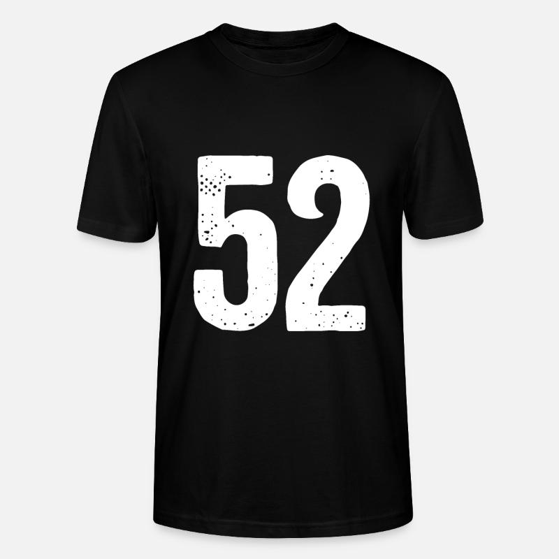 52 numéros blancs - T-shirt bio CRAFTER Stanley Stella Unisexe - noir