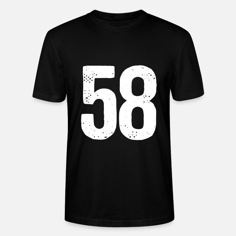 58 Numéros Blanc - T-shirt bio CRAFTER Stanley Stella Unisexe - noir