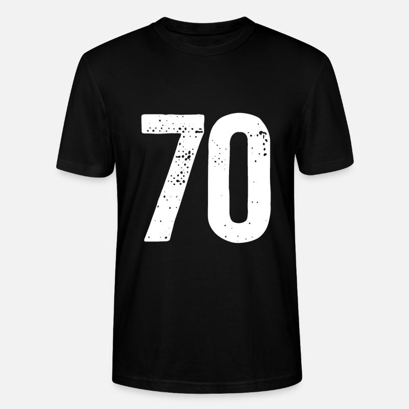 70 numéros blancs - T-shirt bio CRAFTER Stanley Stella Unisexe - noir