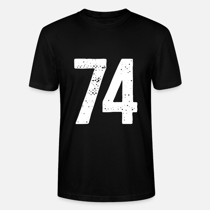 74 Numéros Blanc - T-shirt bio CRAFTER Stanley Stella Unisexe - noir