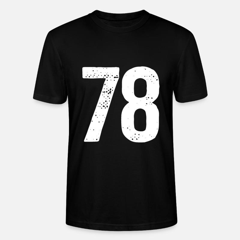 78 Numéros Blanc - T-shirt bio CRAFTER Stanley Stella Unisexe - noir