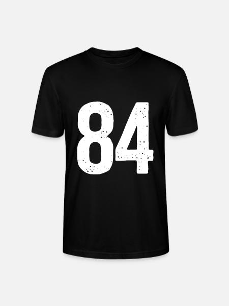 84 Numéros Blanc - T-shirt bio CRAFTER Stanley Stella Unisexe - noir