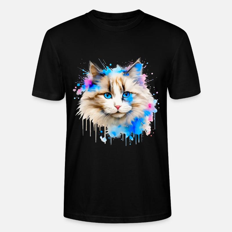 chat ragdol - T-shirt bio CRAFTER Stanley Stella Unisexe - noir