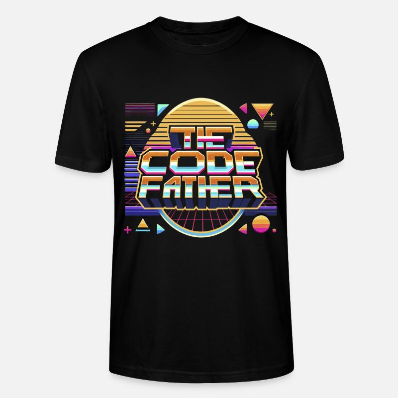 Le Père du Code 8 - T-shirt bio CRAFTER Stanley Stella Unisexe - noir