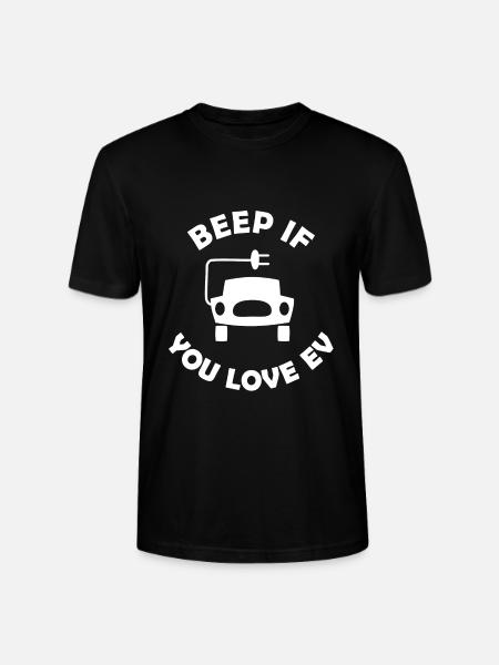 Driving an electric car - Stanley/Stella CRAFTER Unisex Organic T-Shirt - black