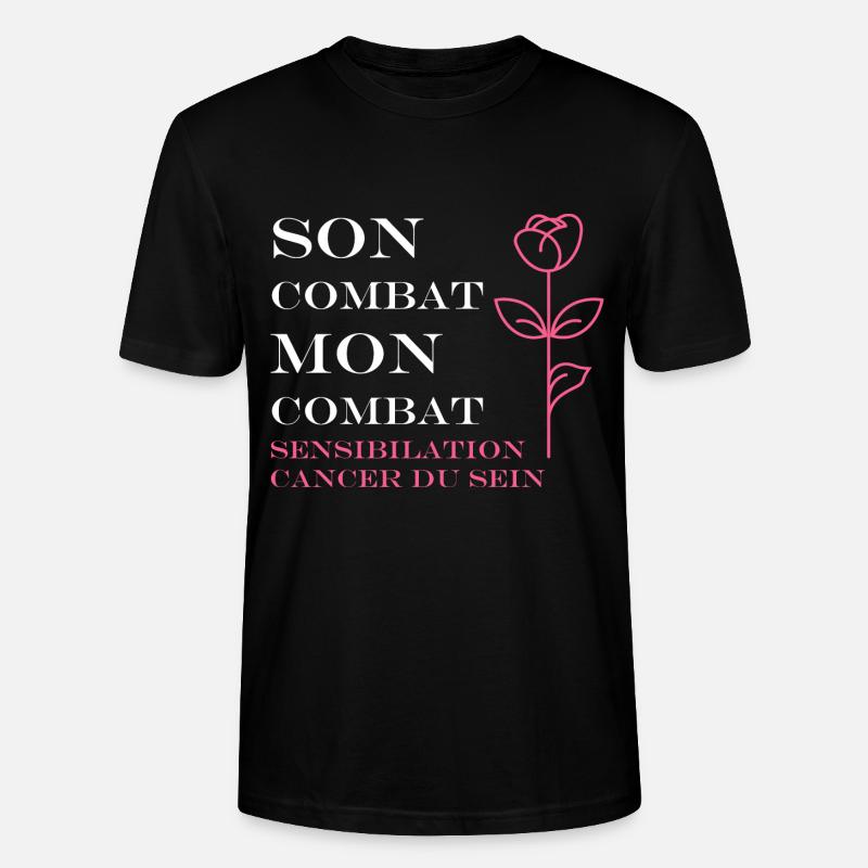 Sensibilisation cancer du sein - T-shirt bio CRAFTER Stanley Stella Unisexe - noir