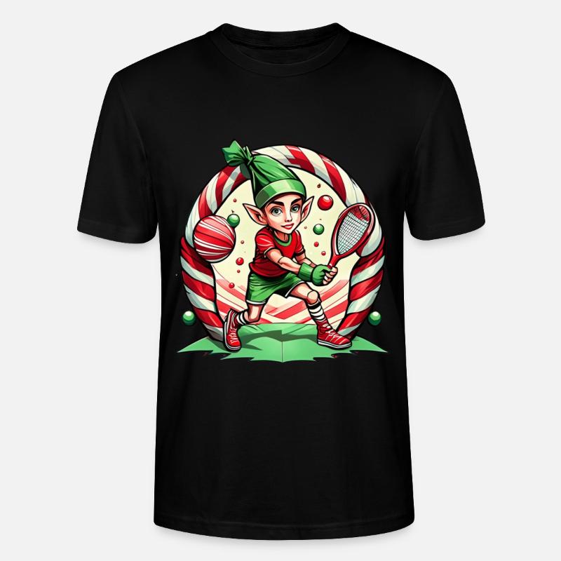 Tennis elfe de Noël - T-shirt bio CRAFTER Stanley Stella Unisexe - noir