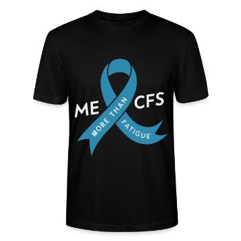 ME/CFS Awareness - More Than Fatigue - Stanley/Stella Unisex Bio-T-Shirt CRAFTER - Schwarz - Vorne - Alina (178cm) & Michal (187cm)
