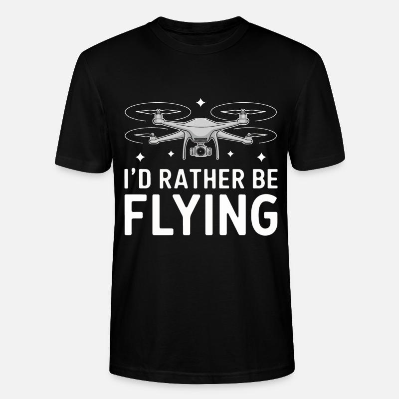 Dronen Pilot Quadrocopter Drone - Stanley/Stella Unisex Bio-T-Shirt CRAFTER - Schwarz