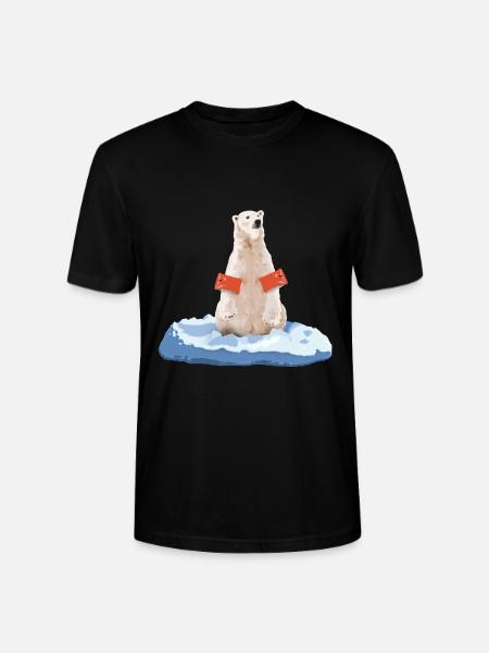Concours de planète climatique de la banquise de l'ours polaire - T-shirt bio CRAFTER Stanley Stella Unisexe - noir