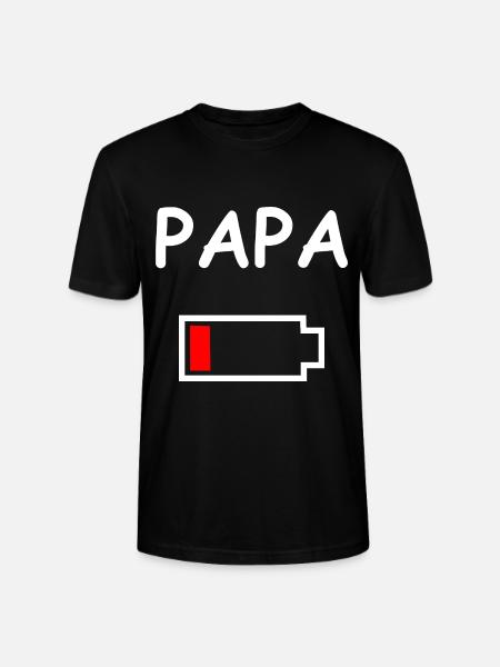Papa Akku Leer - Stanley/Stella Unisex Bio-T-Shirt CRAFTER - Schwarz