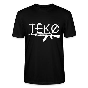 Teko - Stanley/Stella CRAFTER Unisex Organic T-Shirt - black - Front - Alina (178cm) & Michal (187cm)