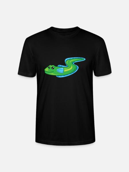 Eel cartoon - Stanley/Stella CRAFTER Unisex Organic T-Shirt - black