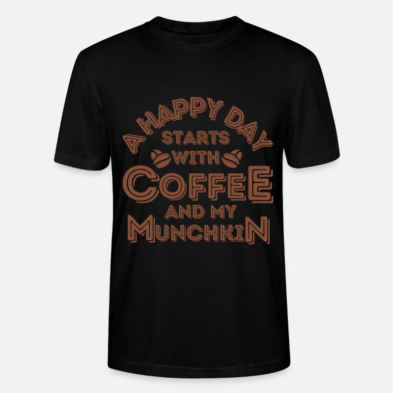 Munchkin Katze Kaffee Cafe - Stanley/Stella Unisex Bio-T-Shirt CRAFTER - Schwarz