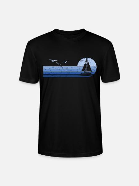 Voilier Sailor Sailboat Captain - T-shirt bio CRAFTER Stanley Stella Unisexe - noir