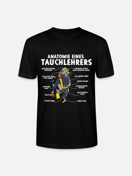 Anatomie eines Tauchlehrers - Stanley/Stella Unisex Bio-T-Shirt CRAFTER - Schwarz