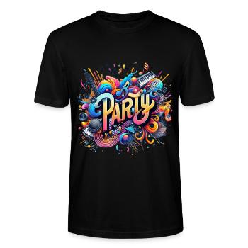 Faites la fête et dansez toute la nuit - T-shirt bio CRAFTER Stanley Stella Unisexe - noir - Devant - Alina (178cm) & Michal (187cm)