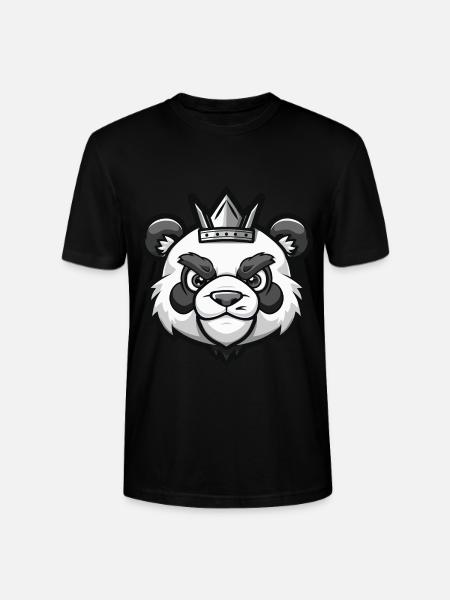 Panda Krone - Stanley/Stella Unisex Bio-T-Shirt CRAFTER - Schwarz