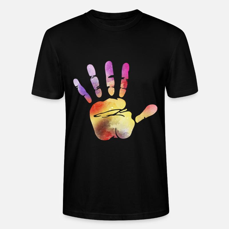 Arrêt de la main - T-shirt bio CRAFTER Stanley Stella Unisexe - noir
