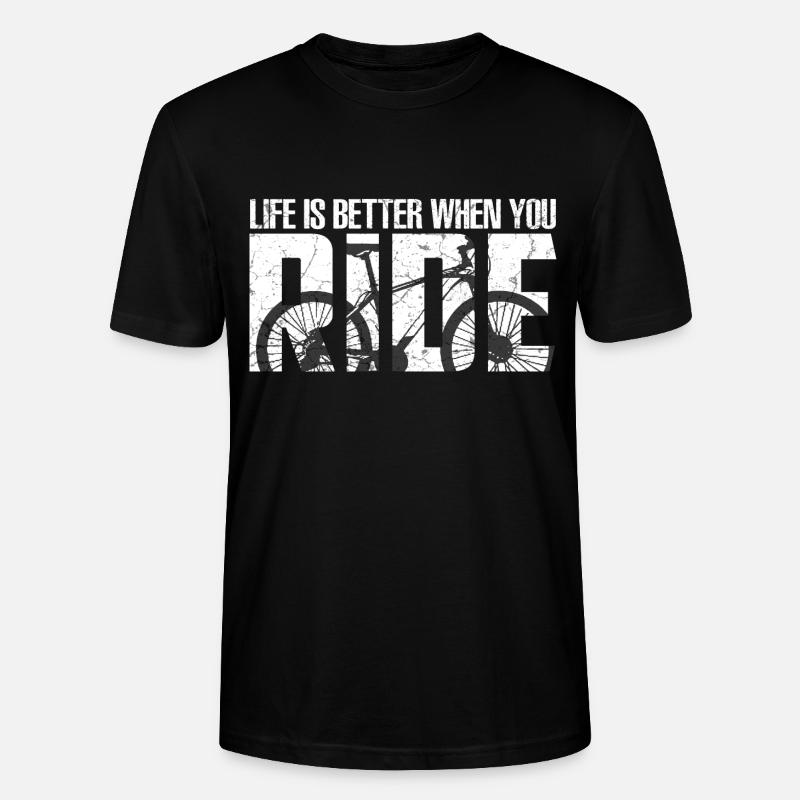 Radfahrer - Stanley/Stella Unisex Bio-T-Shirt CRAFTER - Schwarz