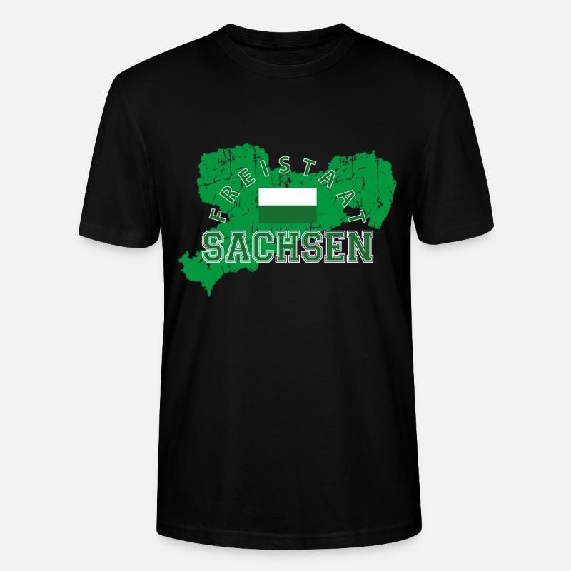 Sachsen - Stanley/Stella Unisex Bio-T-Shirt CRAFTER - Schwarz