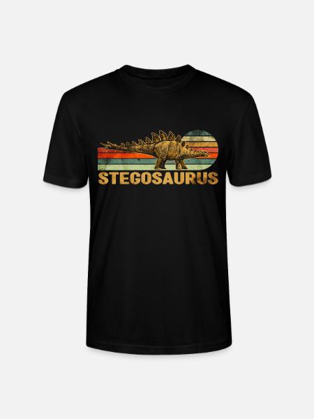 Stegosaurus - Stanley/Stella Unisex Bio-T-Shirt CRAFTER - Schwarz