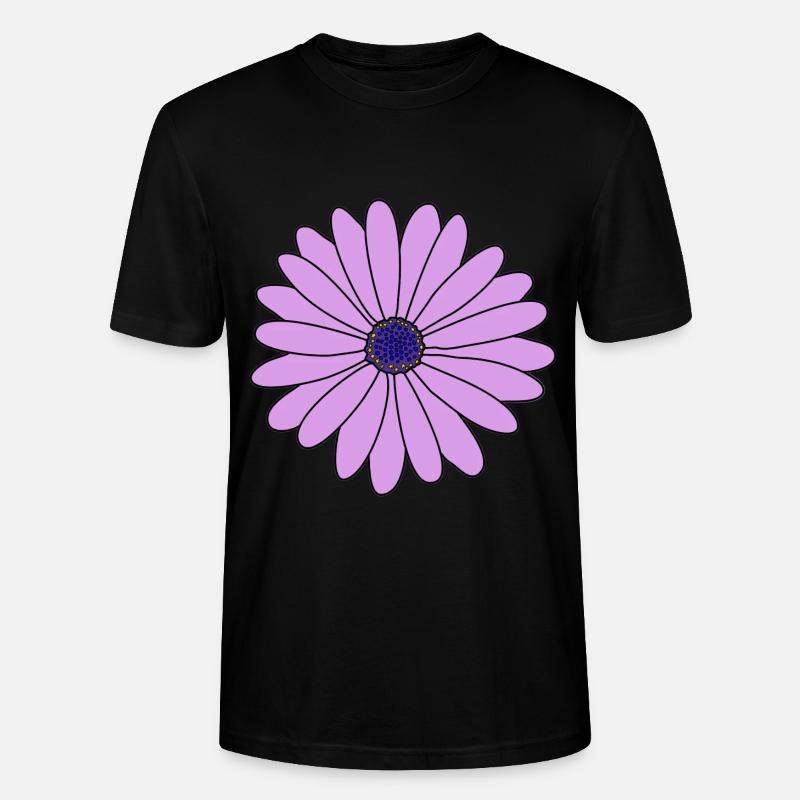 Blume lila Margerite - Stanley/Stella Unisex Bio-T-Shirt CRAFTER - Schwarz