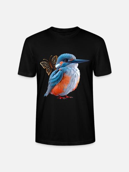Kingfisher - Stanley/Stella CRAFTER Unisex Organic T-Shirt - black