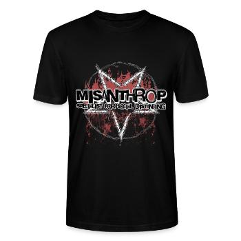 MISANTHROP SPECIALIST FOR SOCIAL DISTANCING - Stanley/Stella Unisex Bio-T-Shirt CRAFTER - Schwarz - Vorne - Alina (178cm) & Michal (187cm)