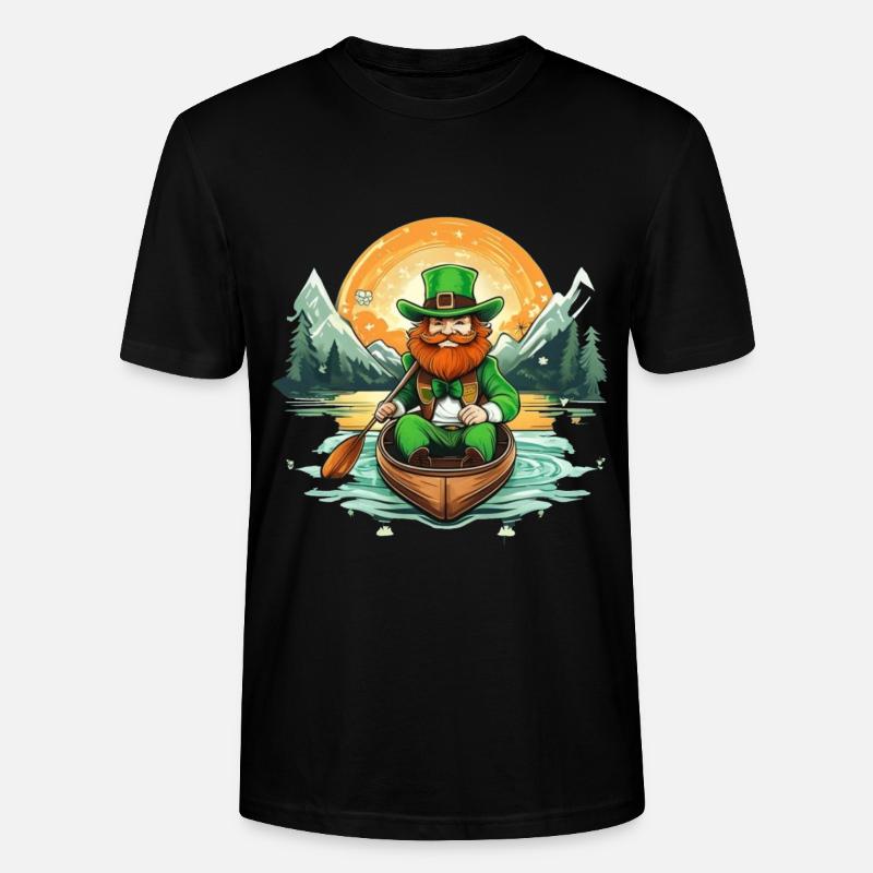 Kayak Trèfle de la Saint-Patrick - T-shirt bio CRAFTER Stanley Stella Unisexe - noir