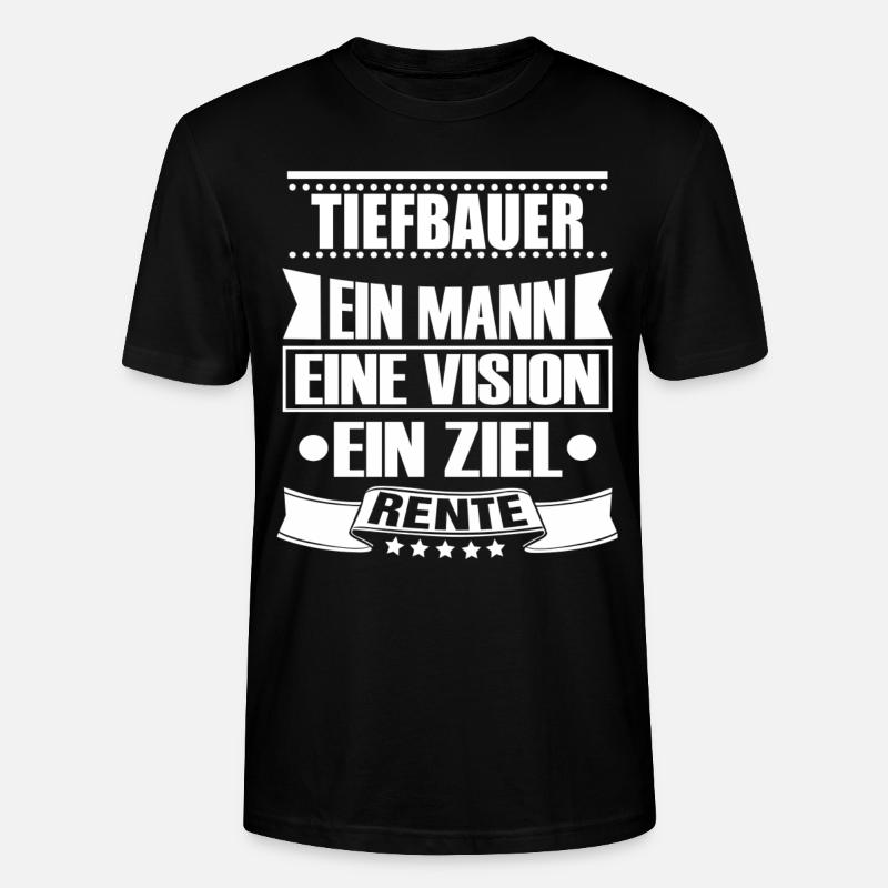 TIEFBAUER - Stanley/Stella Unisex Bio-T-Shirt CRAFTER - Schwarz