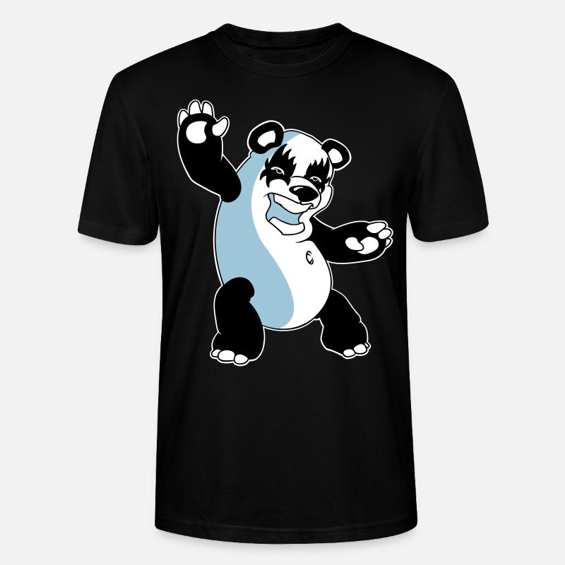 Panda Kiss - T-shirt bio CRAFTER Stanley Stella Unisexe - noir