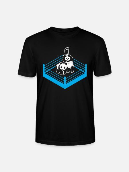 Panda Wrestling - Stanley/Stella Unisex Bio-T-Shirt CRAFTER - Schwarz