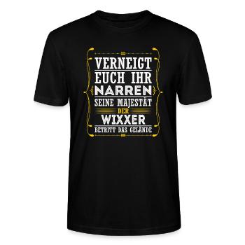 Wixxer - Stanley/Stella Unisex Bio-T-Shirt CRAFTER - Schwarz - Vorne - Alina (178cm) & Michal (187cm)