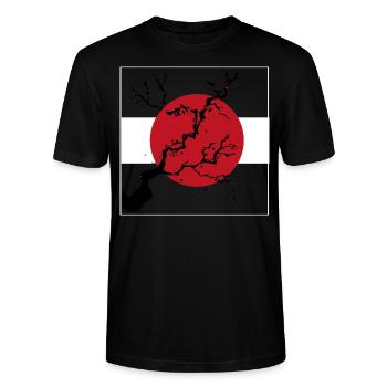 japan - Stanley/Stella Unisex Bio-T-Shirt CRAFTER - Schwarz - Vorne - Alina (178cm) & Michal (187cm)