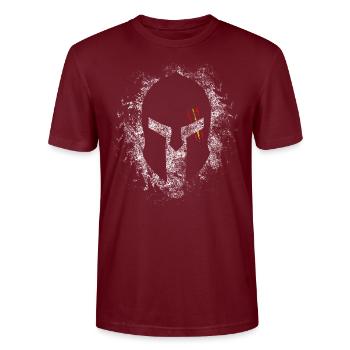Espagne spartiate. Gladiator Français - T-shirt bio CRAFTER Stanley Stella Unisexe - bordeaux - Devant - Alina (178cm) & Michal (187cm)