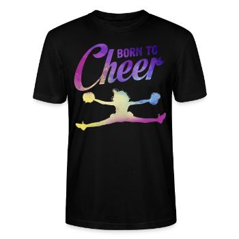 Cheerleader, Born to Cheer, - Stanley/Stella Unisex Bio-T-Shirt CRAFTER - Schwarz - Vorne - Alina (178cm) & Michal (187cm)