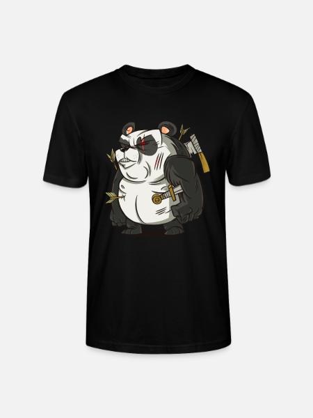 Warrior Panda combattant combattant - T-shirt bio CRAFTER Stanley Stella Unisexe - noir